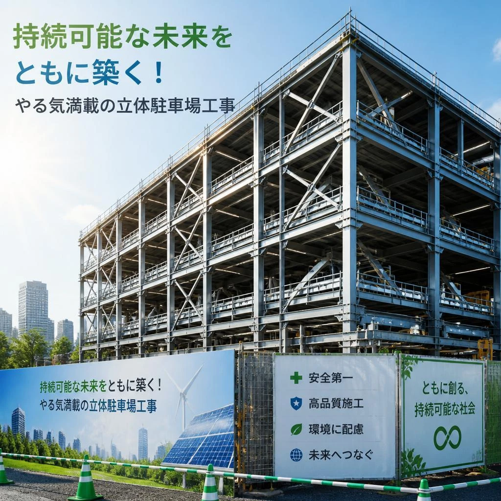 持続可能な未来をともに築く！やる気満載の立体駐車場工事