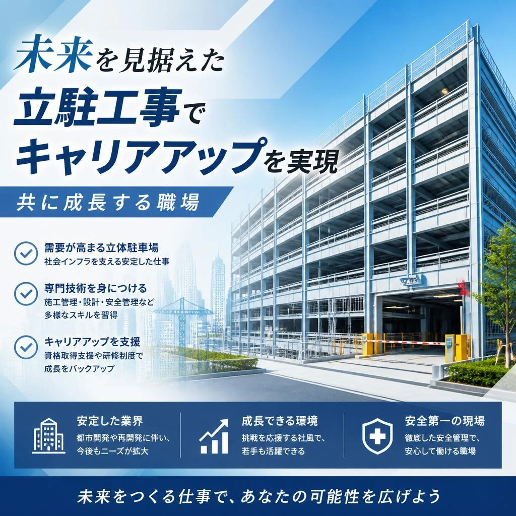 未来を見据えた立駐工事でキャリアアップを実現、共に成長する職場